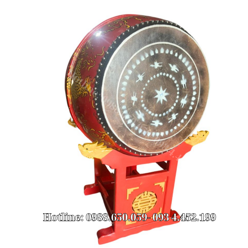 Trống đình chùa mặt kích thước mặt trống1mét