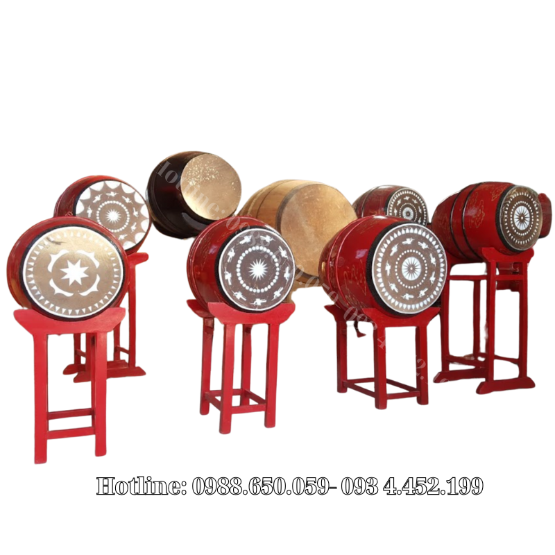 Trống đình chùa mặt kích thước mặt trống1mét