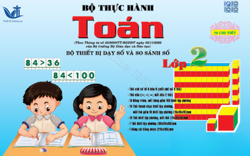 Bộ thiết bị dạy chữ số và so sánh số lớp 2 chuẩn chương trình mới