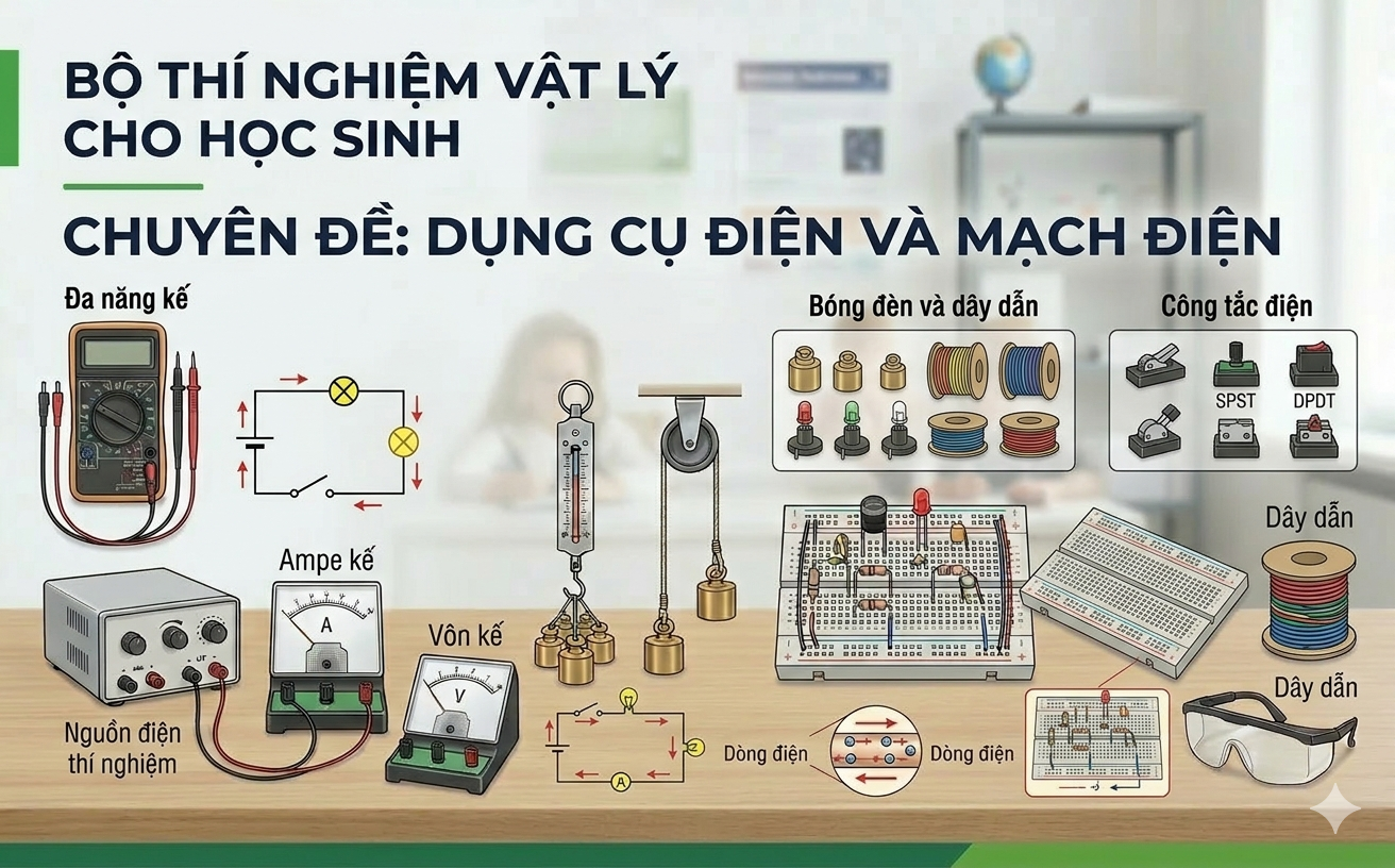 Bộ Thí Nghiệm Vật Lý Giúp Học Sinh Thực Hành Và Hiểu Bài Dễ Hơn