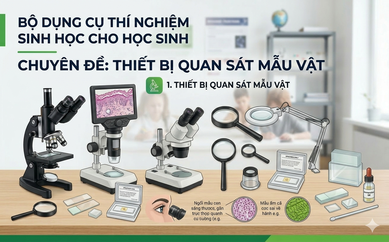 Bộ Dụng Cụ Thí Nghiệm Sinh Học Phục Vụ Giảng Dạy Hiệu Quả