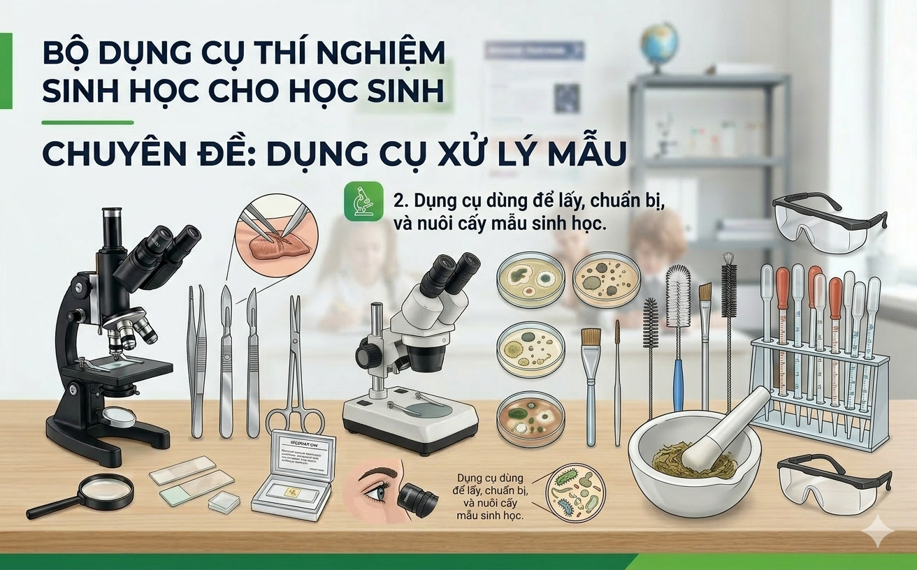 Bộ Dụng Cụ Thí Nghiệm Sinh Học Phục Vụ Giảng Dạy Hiệu Quả