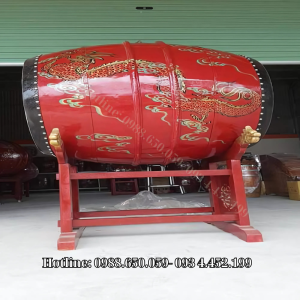 Trống đình chùa vẽ rồng vàng