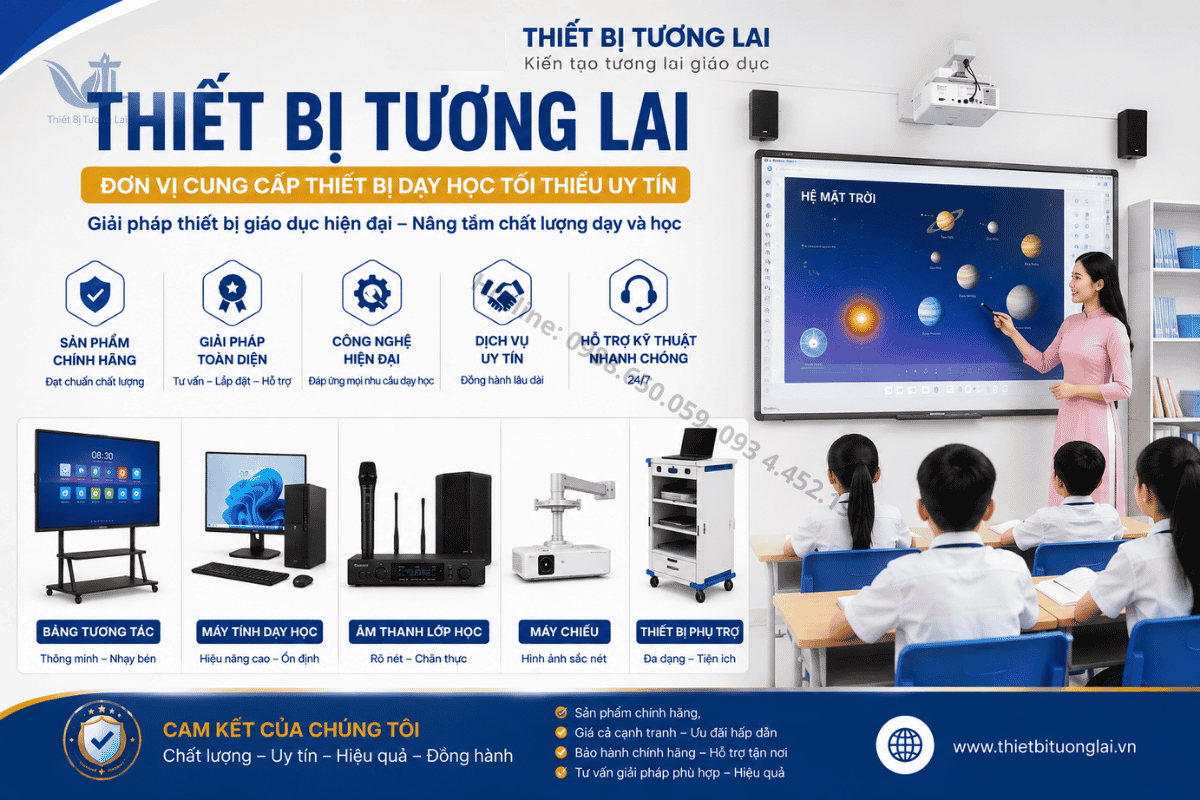Thiết Bị Tương Lai cung cấp thiết bị dạy học tối thiểu cho trường học hiện đại