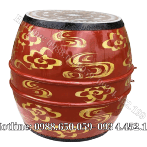 Trống đình chùa họa tiết vân mây