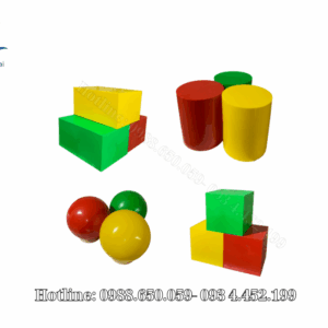 Các hình khối cơ bản màu sắc tươi sáng an toàn cho học sinh