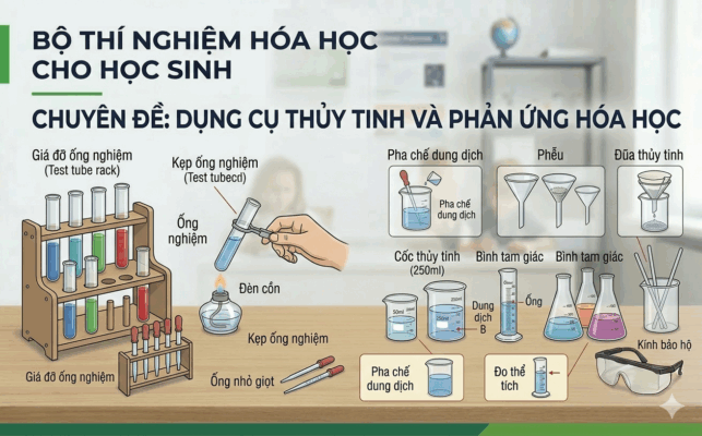 Bộ Thí Nghiệm Hóa Học Cho Học Sinh Thực Hành An Toàn