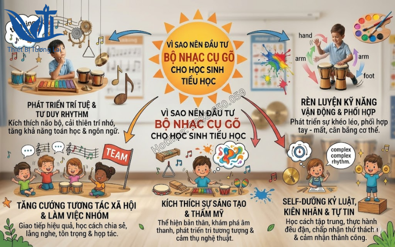 Combo Nhạc Cụ Gõ Cho Học Sinh Tiểu Học Chính Hãng, Bền Đẹp