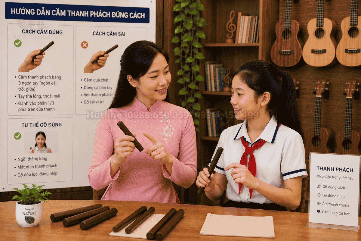 Hướng dẫn lựa chọn và sử dụng bộ nhạc cụ gõ cho học sinh tiểu học