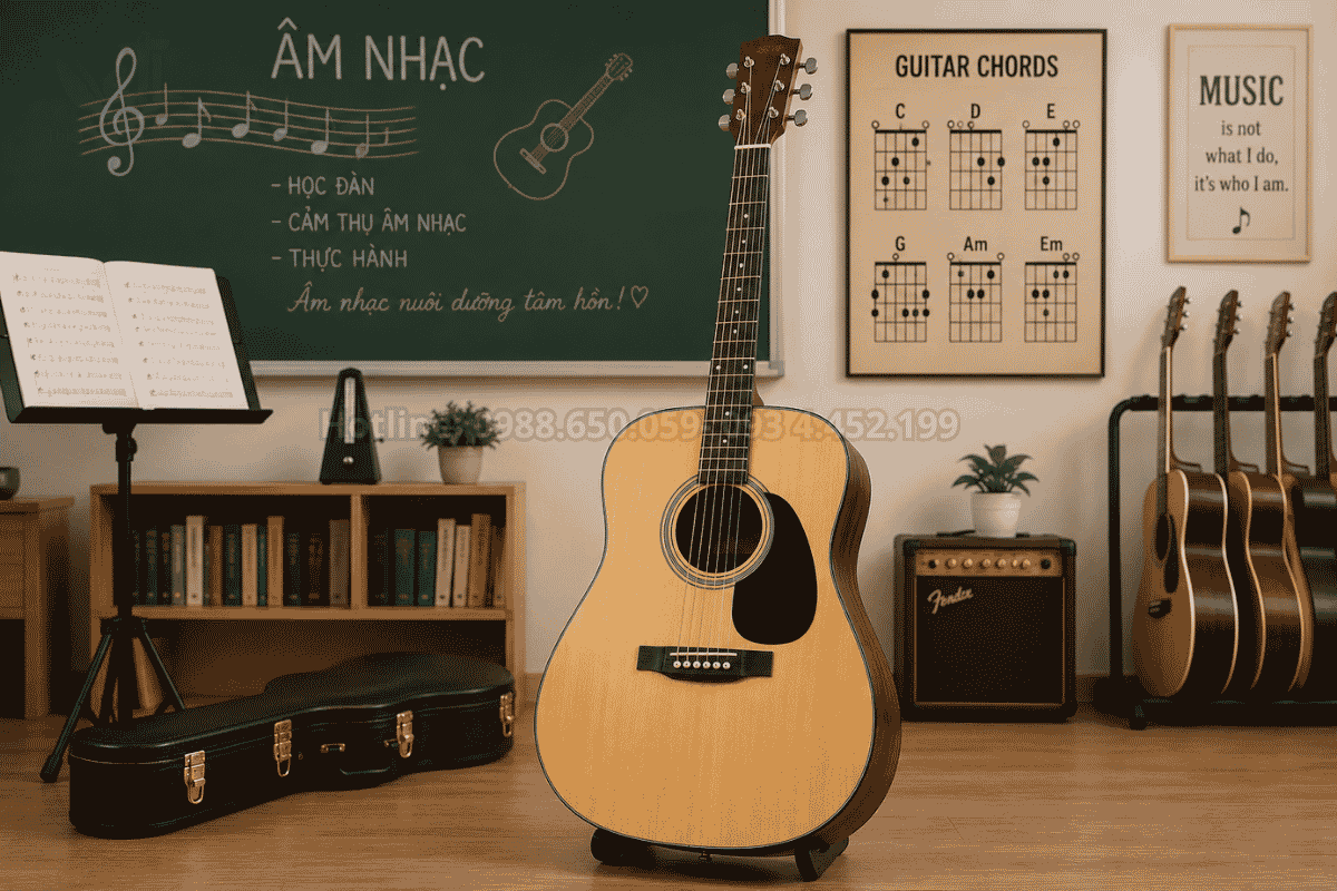 Đàn guitar acoustic chất lượng cao dành cho học sinh trung học