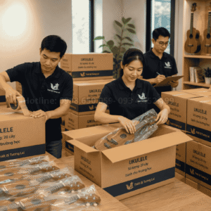 Phân phối số lượng lớn đàn ukulele cho học sinh dự án trường học