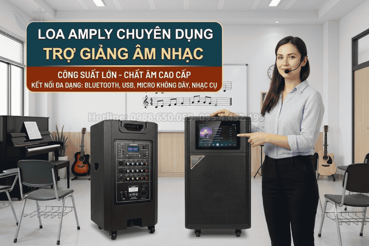 Loa amply chuyên dụng trợ giảng cho giáo viên bộ môn âm nhạc