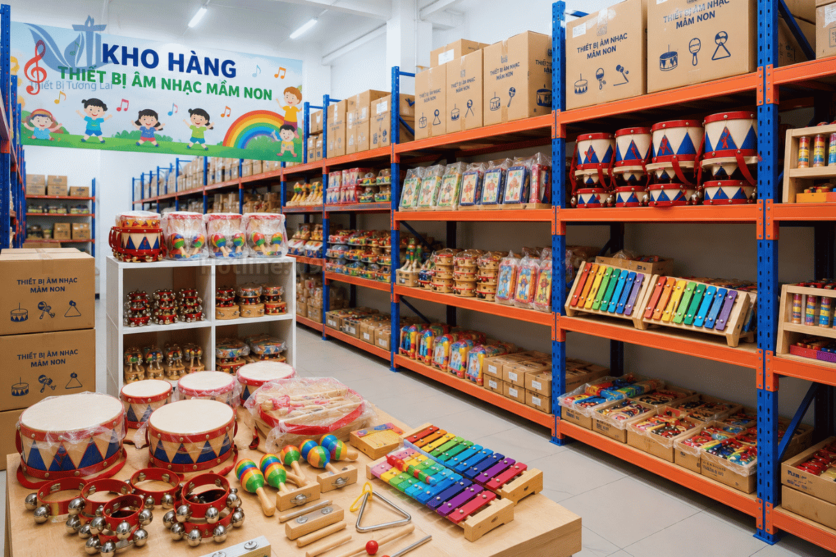 Kho hàng thiết bị âm nhạc mầm non chất lượng cao, sẵn sàng phục vụ