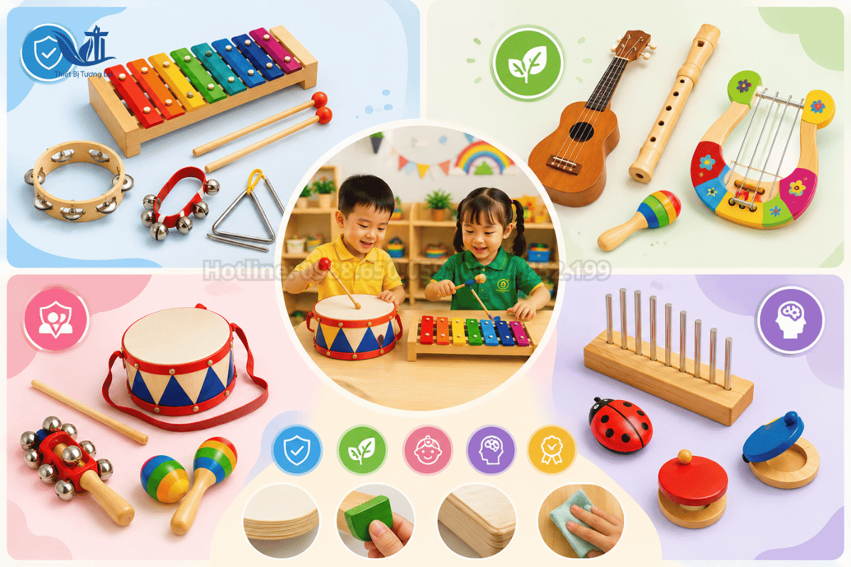 Tiêu chuẩn chất lượng khắt khe khi lựa chọn đồ chơi âm nhạc mầm non