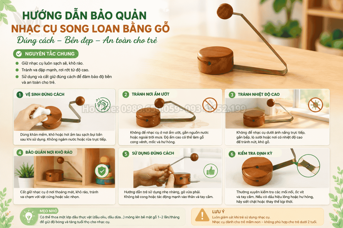 Vệ sinh và lau chùi song loan mầm non định kỳ để tăng độ bền