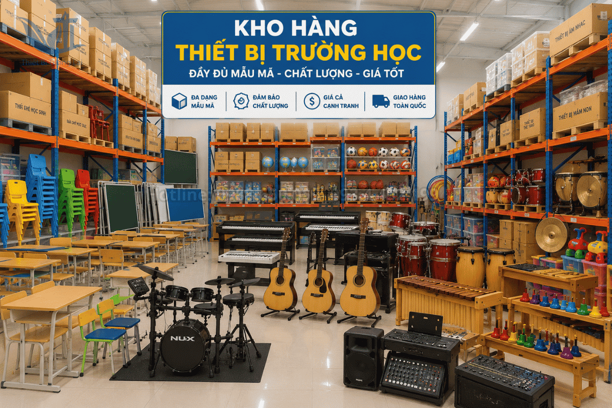 Kho hàng thiết bị trường học đầy đủ mẫu mã tại Minh Khánh