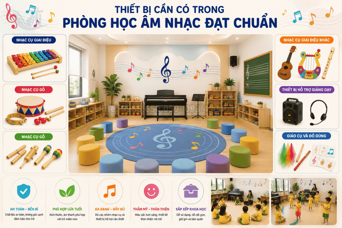 Tổng quan các thiết bị cần có trong phòng học âm nhạc đạt chuẩn hiện đại