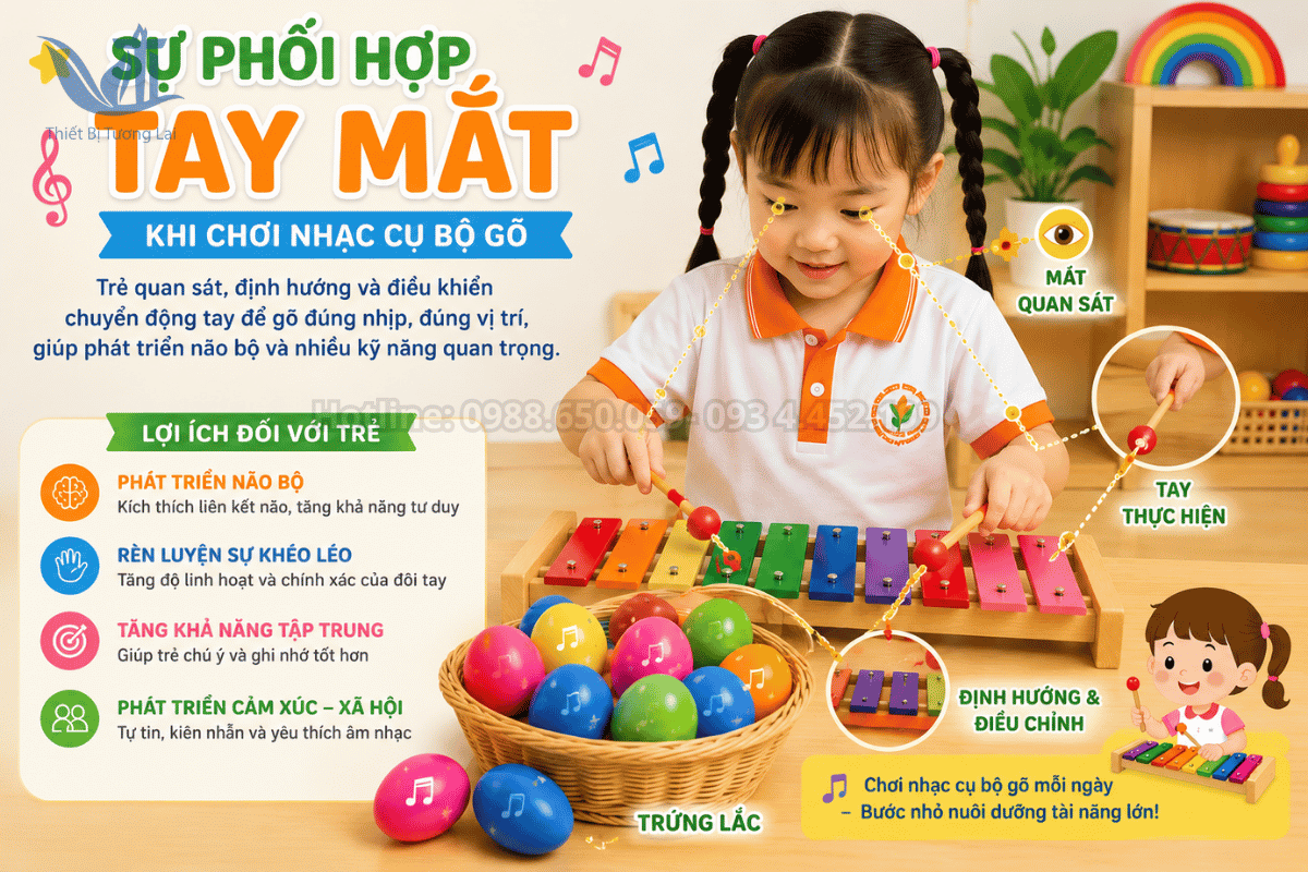 Giáo cụ trứng lắc mầm non giúp trẻ phát triển trí não thông qua phối hợp đa giác quan