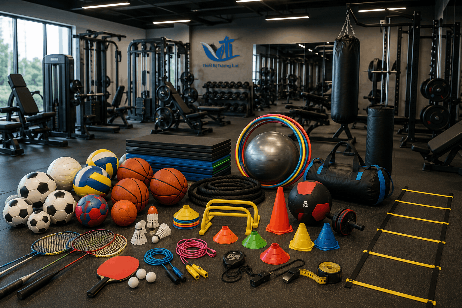 Dụng cụ phòng Gym chính hãng tại tổng kho dụng cụ thể thao