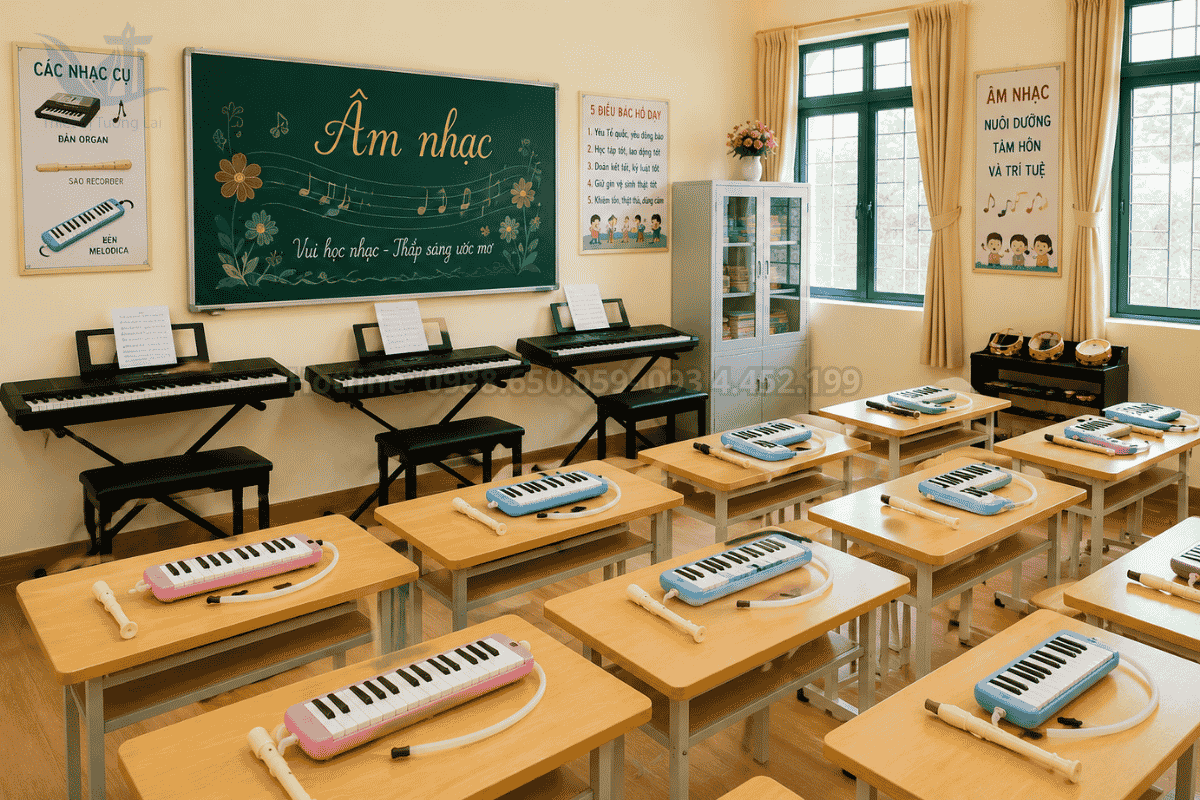 Nhạc cụ giai điệu dành cho học sinh tiểu học tại tổng kho thiết bị âm nhạc