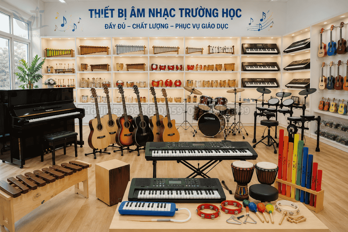 Thiết bị âm nhạc trường học tại tổng kho thiết bị giáo dục miền bắc