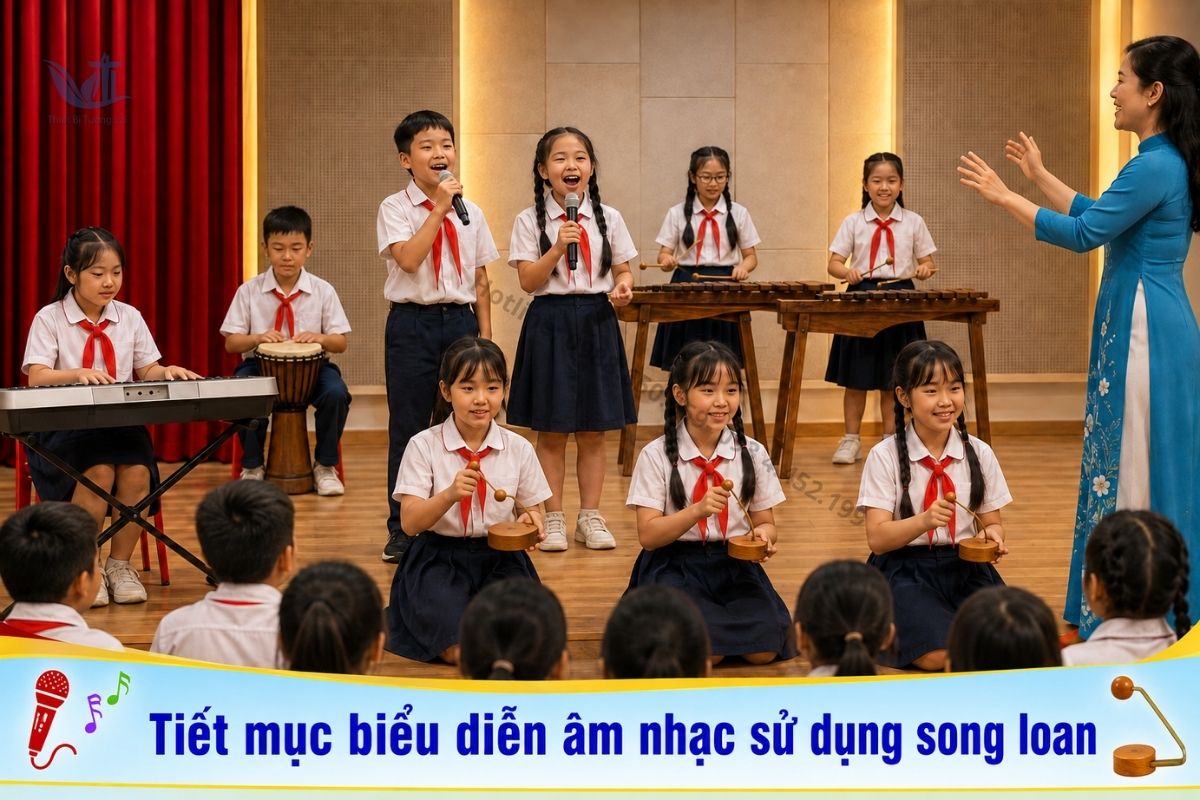 Nhạc cụ Song Loan sử dụng trong lớp học âm nhạc