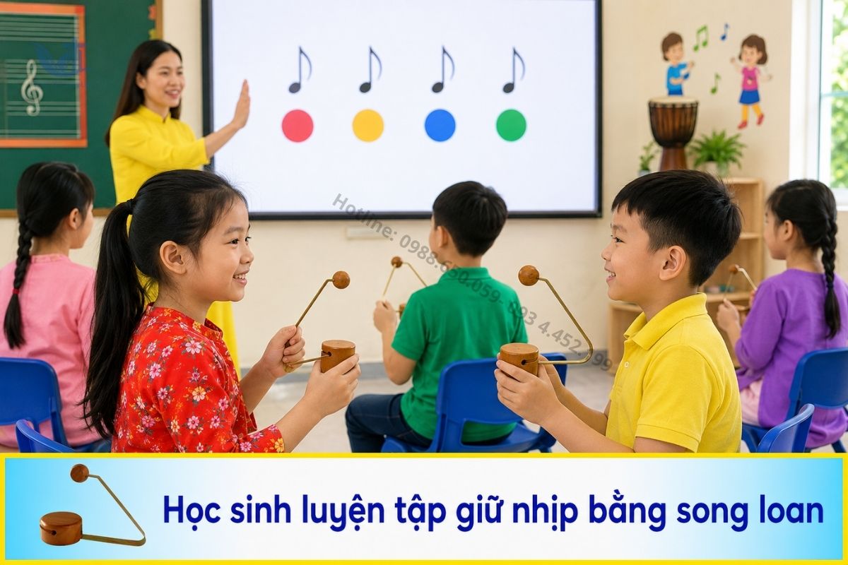 Bộ thiết bị dạy học tối thiểu gồm Nhạc cụ Song Loan cho trường học