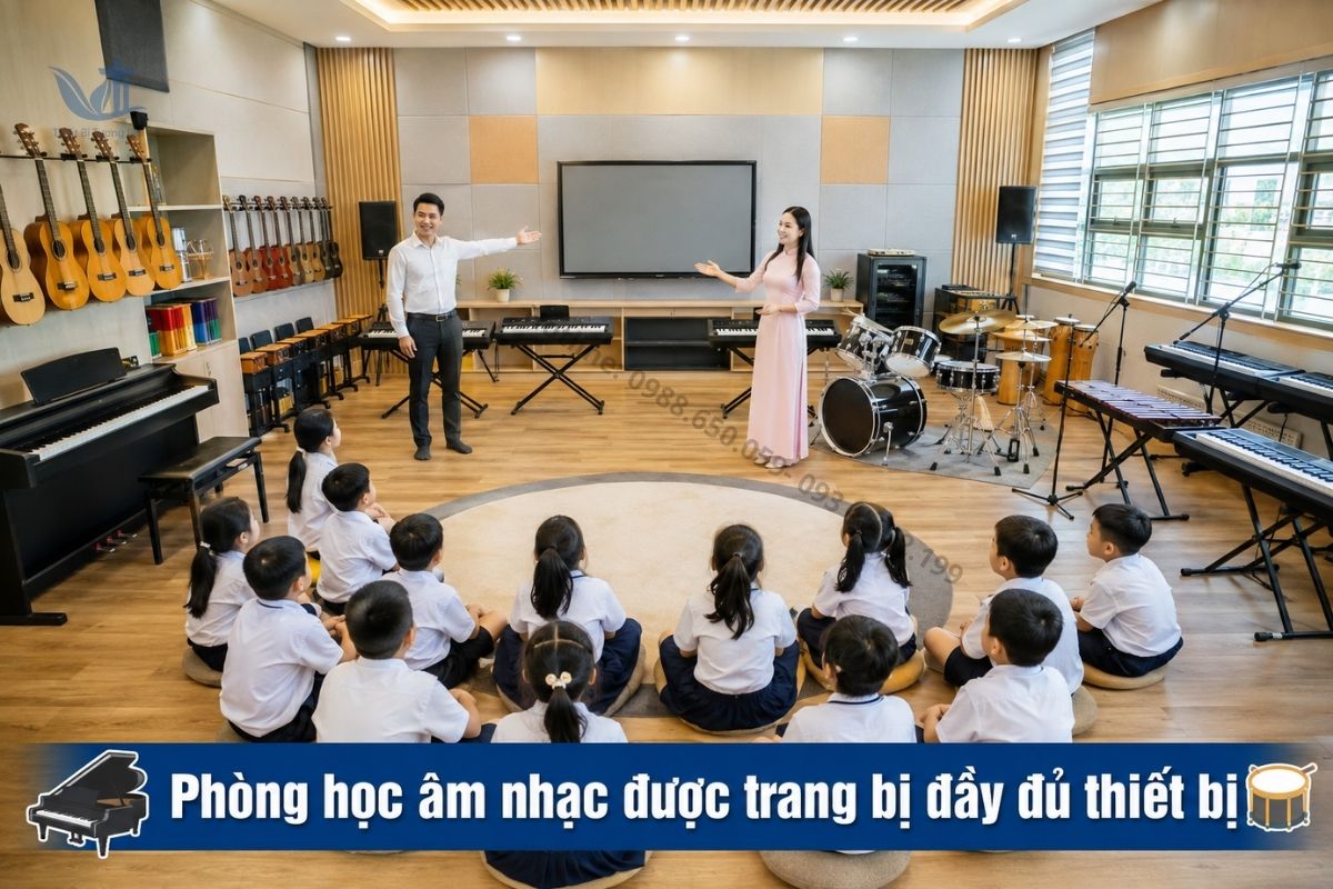 Bé chơi nhạc cụ phát triển khả năng sáng tạo và tư duy