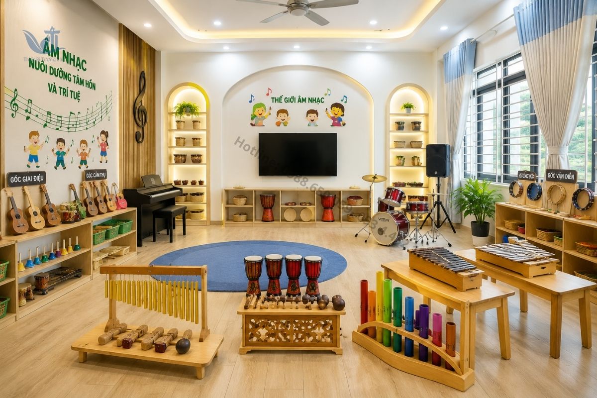 Thiết bị trường học mầm non chất lượng cao phục vụ giảng dạy.