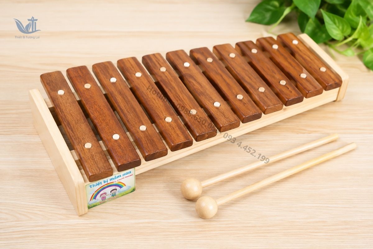Bộ thanh phách và dụng cụ tạo âm thanh cho trẻ.