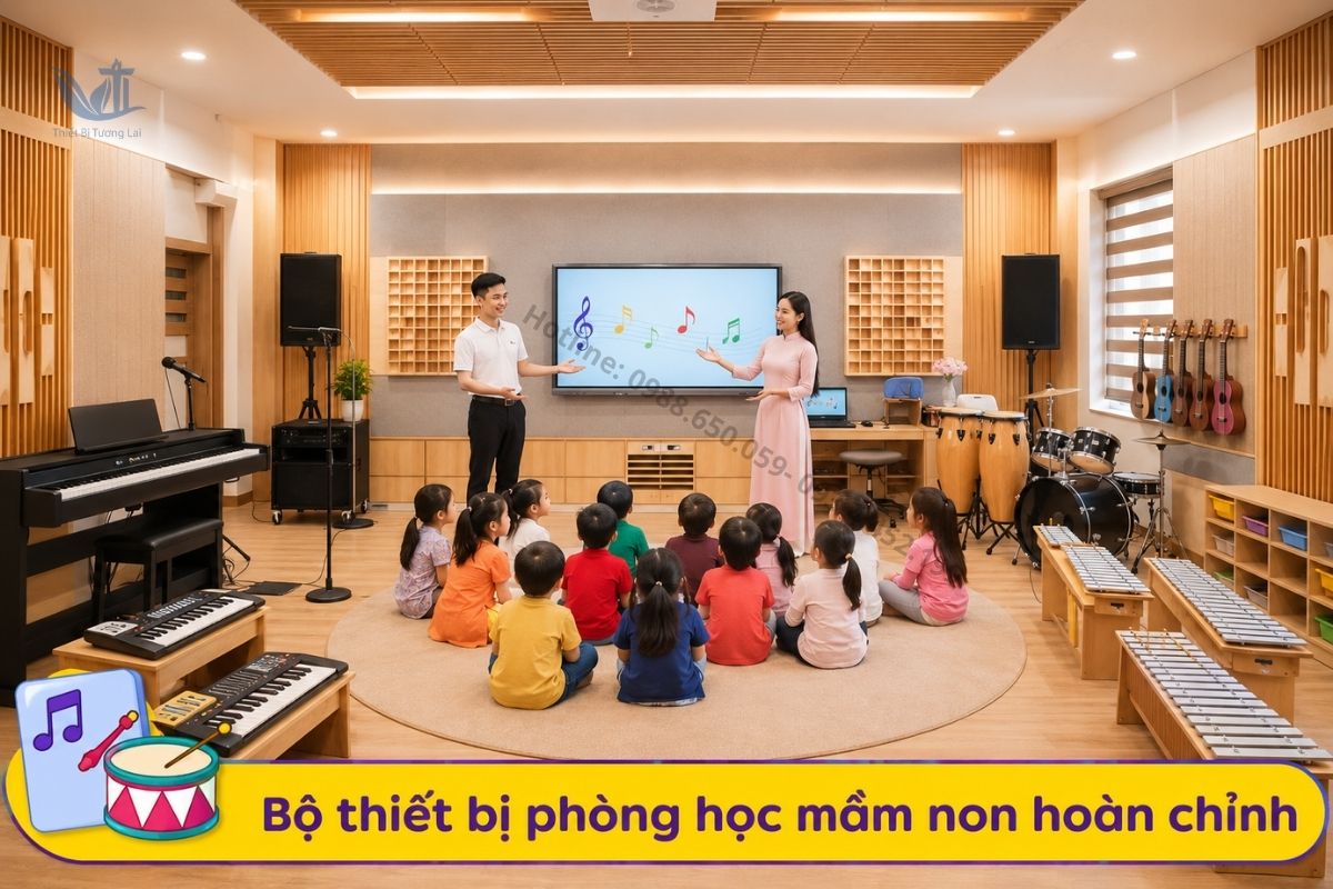 Đơn vị cung cấp thiết bị phòng âm nhạc trường mầm non chất lượng.