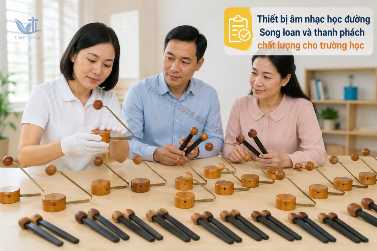 Thiết bị âm nhạc học đường Song loan và thanh phách chất lượng cho trường học