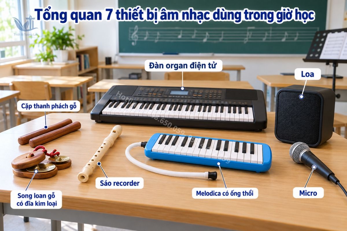 Tổng quan 7 thiết bị âm nhạc dùng trong giờ học