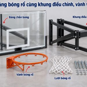 Các bộ phận của bộ bảng bóng rổ treo tường