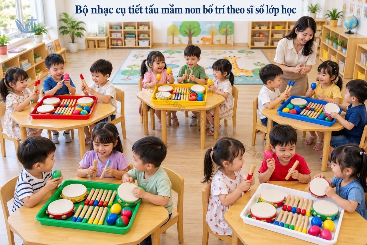 Bộ trống nhỏ và song loan cho hoạt động gõ đệm