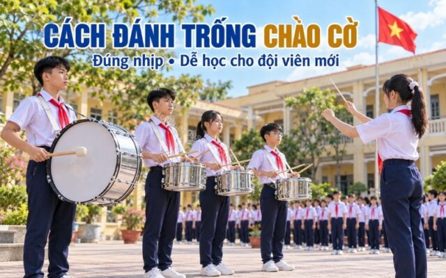 Cách Đánh Trống Chào Cờ Đúng Nhịp, Dễ Học Nhất Cho Đội Viên Mới 