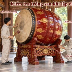 Kiểm tra trống và giá đỡ sau khi hoàn tất lắp đặt