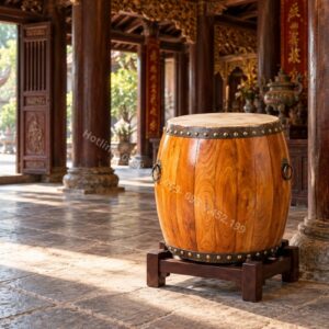Trống Đình Chùa 50×70cm Gỗ Mít Da Trâu
