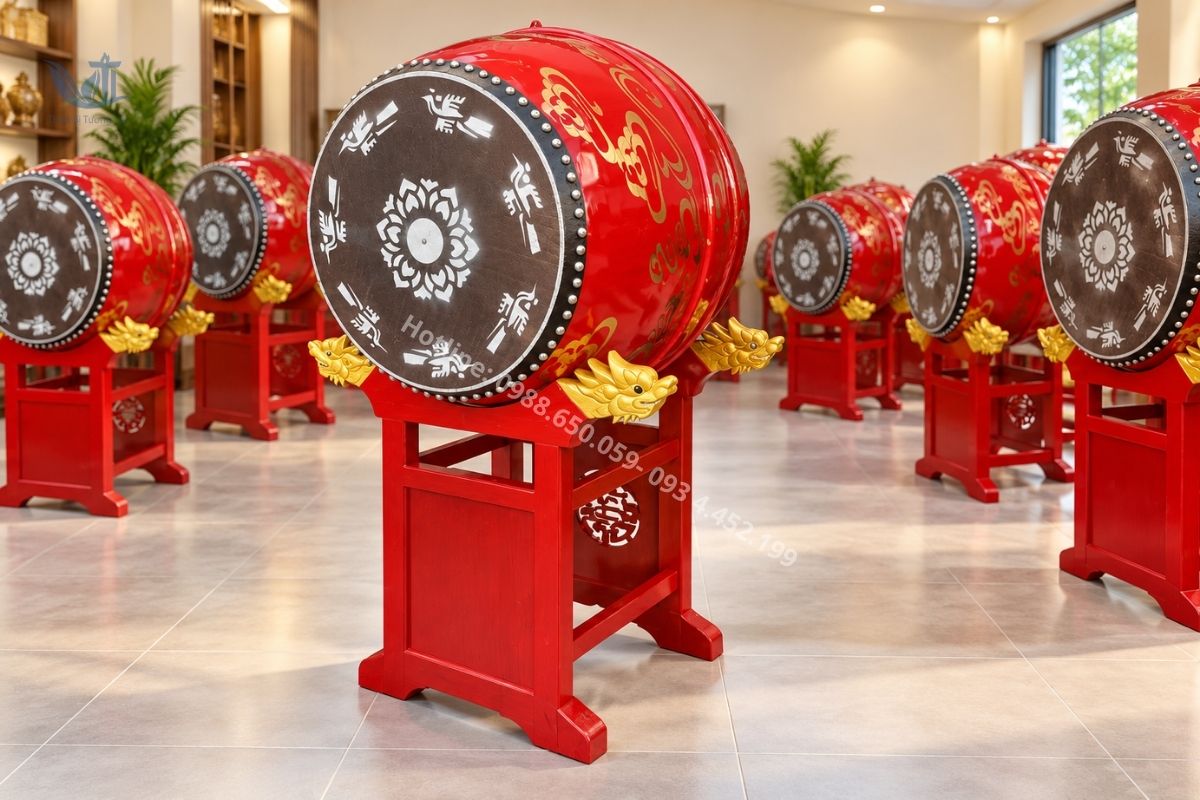Trống đình chùa mặt 48cm x cao 60cm
